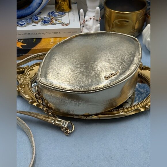 🆕 BETSEY JOHNSON 🧿 NWOT Eyes Have It, Gold Evil Eye Bead Crossbody Bag *FLAW* - Picture 7 of 16